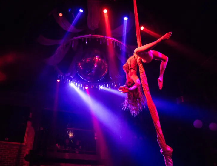 Two aerial performers - AirOtic Soirée in New York.