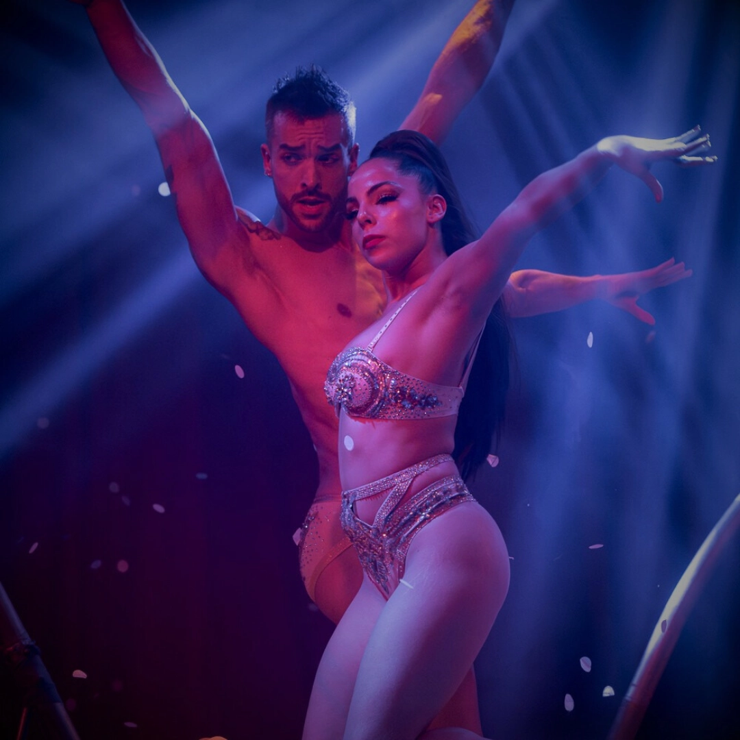 Two men in backbends